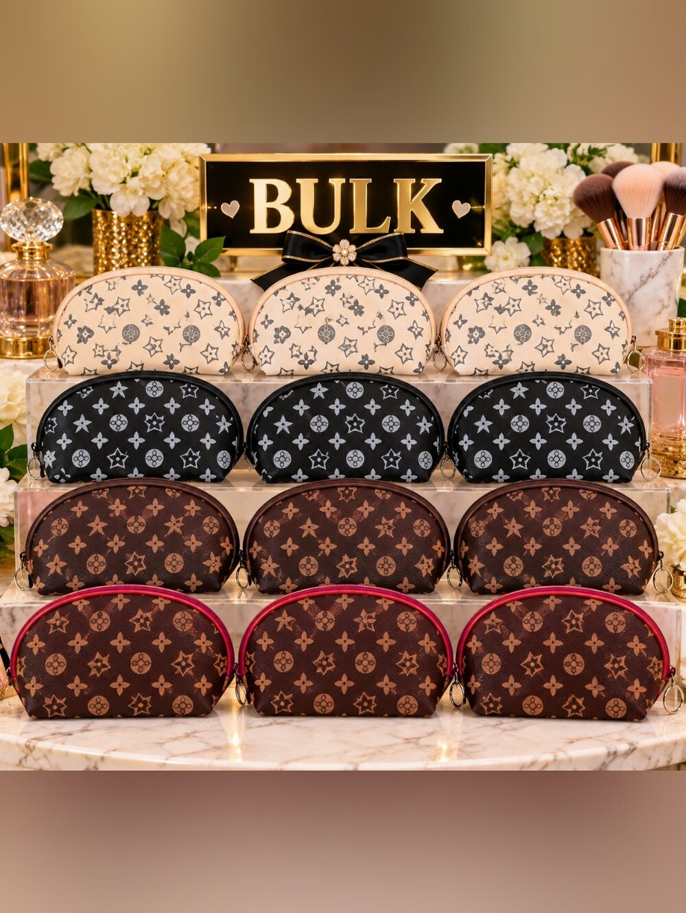 BULK Cosmetic Pouch With Key Ring